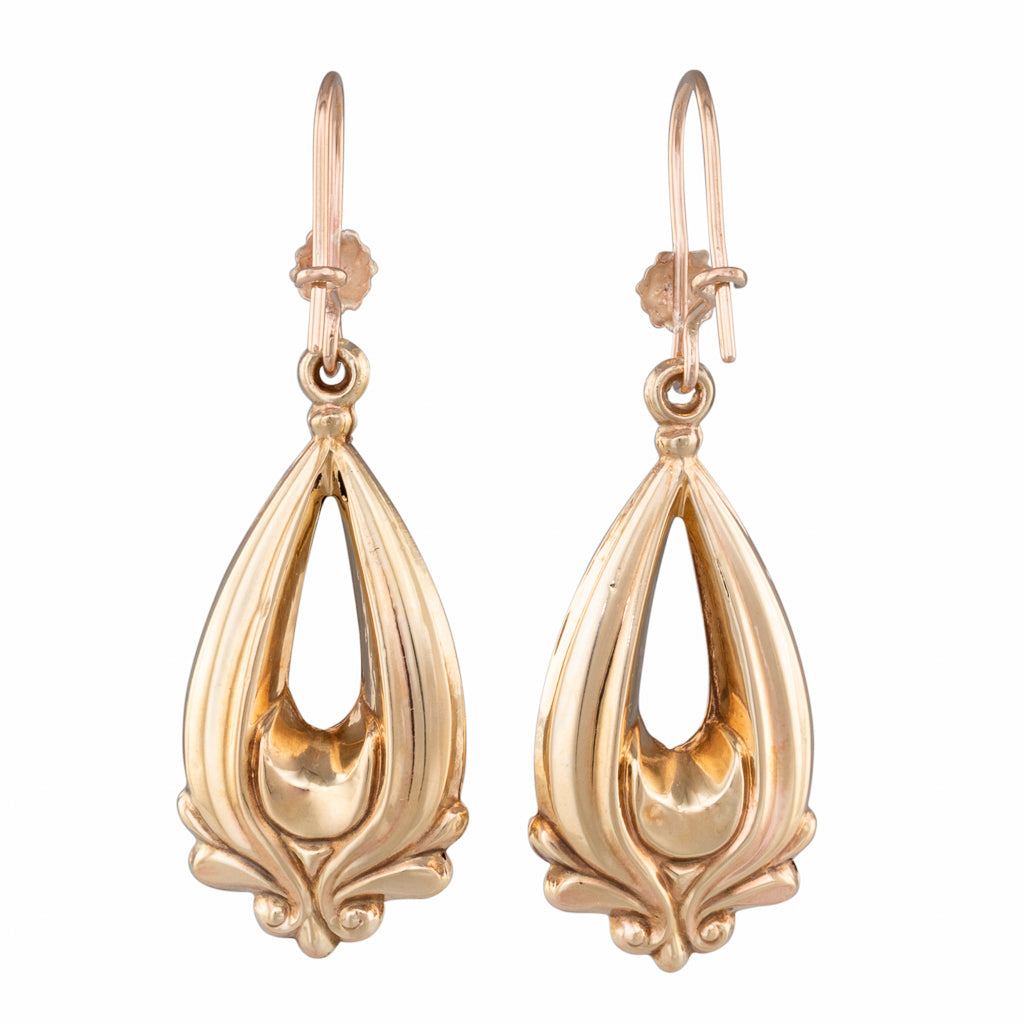 Antique Gold Drop Earrings