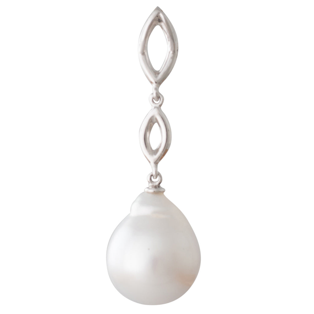 Baroque South Sea & Diamond Pendant