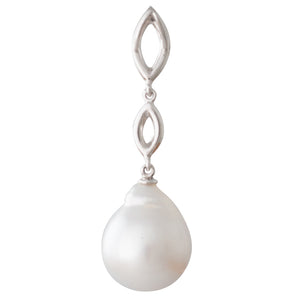 Baroque South Sea & Diamond Pendant
