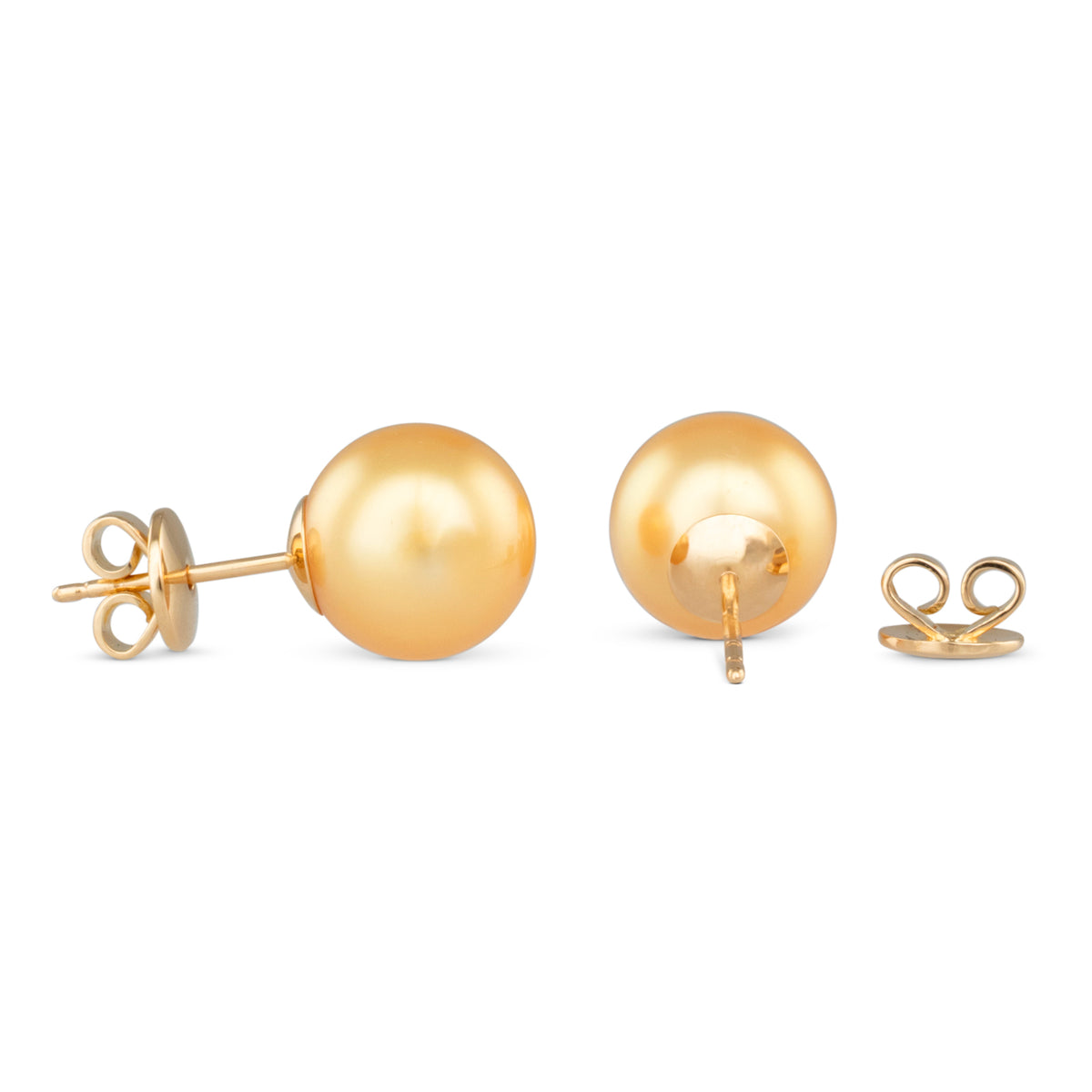 9-10mm Gold South Sea Pearl Studs