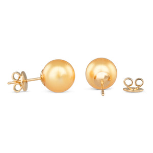 9-10mm Gold South Sea Pearl Studs