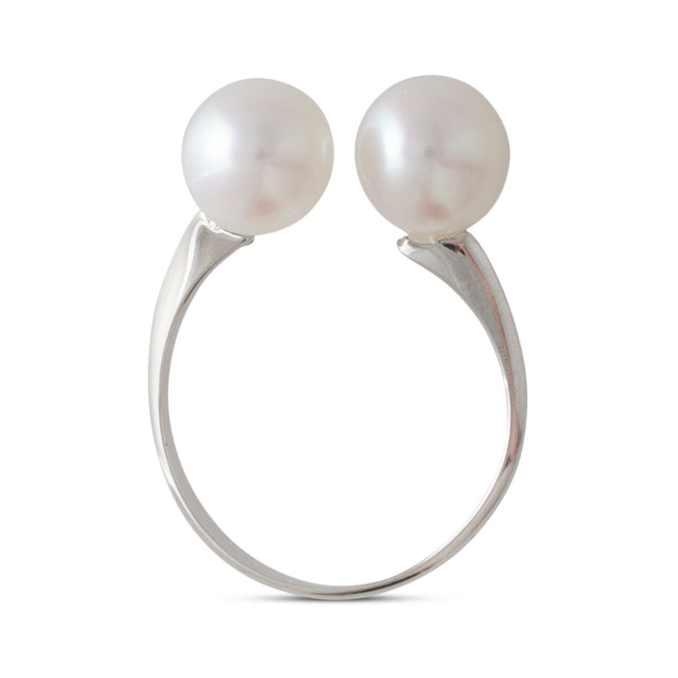 Double White Freshwater Ring