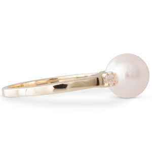 Akoya Pearl & Diamond Ring