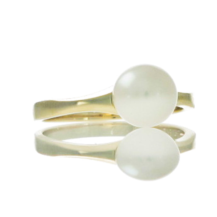 Round White Akoya Pearl Ring