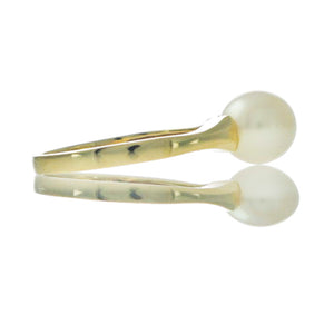 Round White Akoya Pearl Ring
