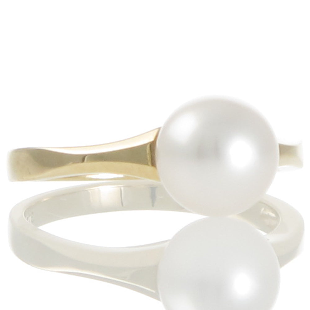 Round White Akoya Pearl Ring
