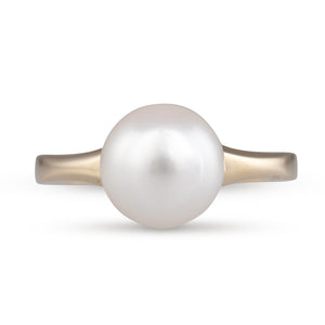 Round White Akoya Pearl Ring