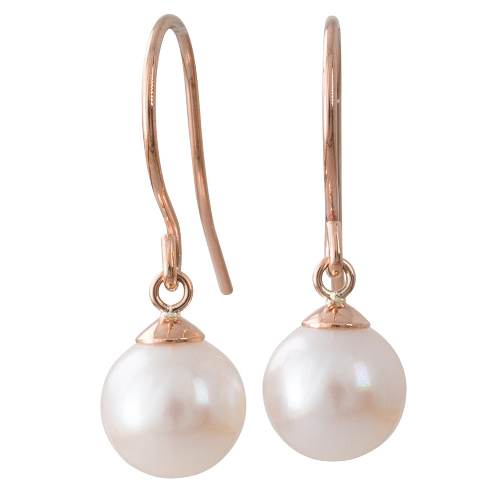 7 - 7.5mm Akoya Pearl Hook Earrings