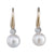 Akoya Pearl & Diamond Hook Earrings