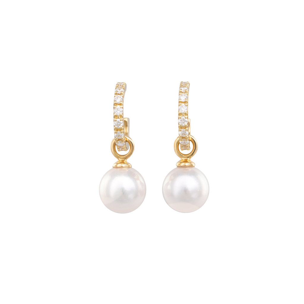 Akoya Pearl & Diamond Earrings