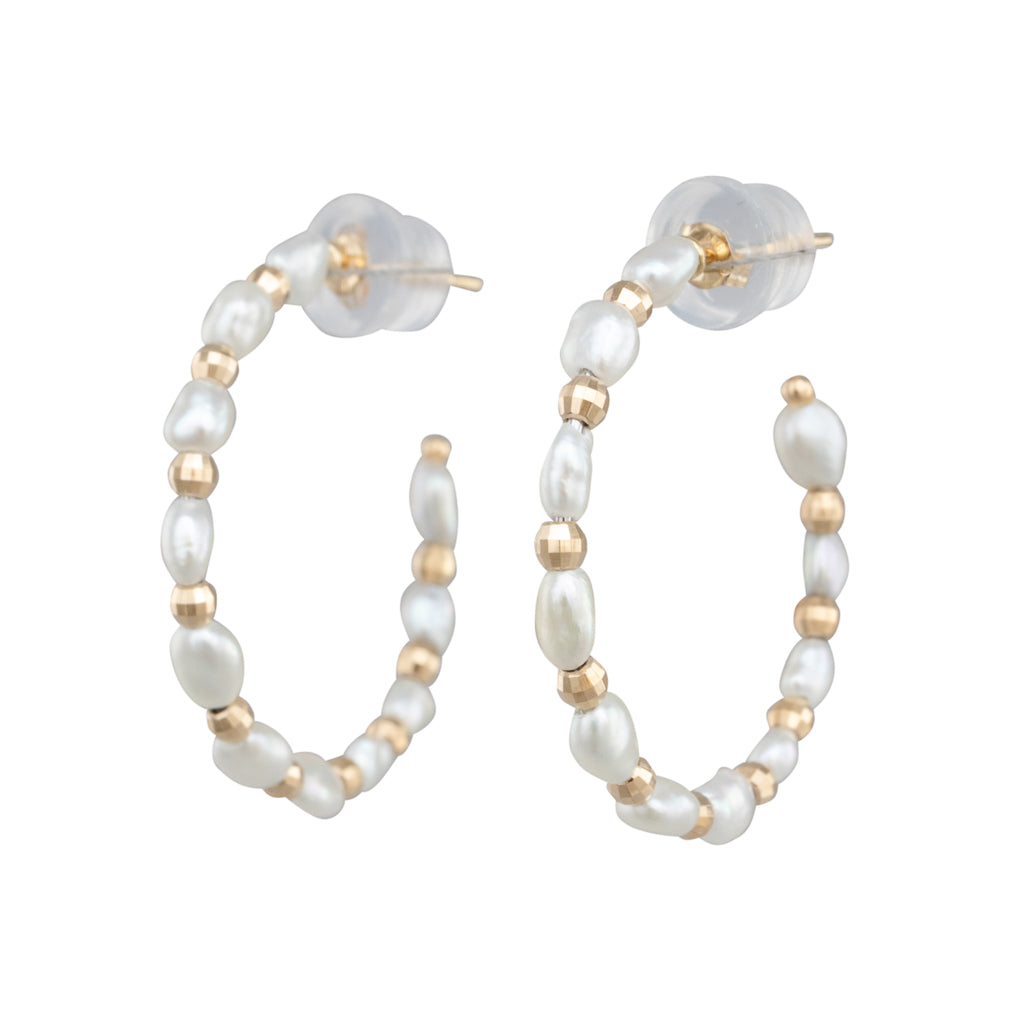 Japanese Akoya & Gold Hoops