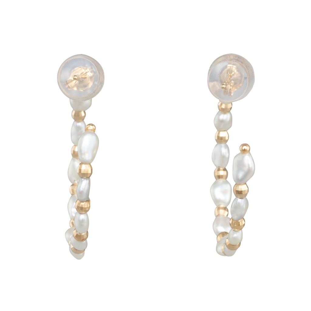 Japanese Akoya & Gold Hoops