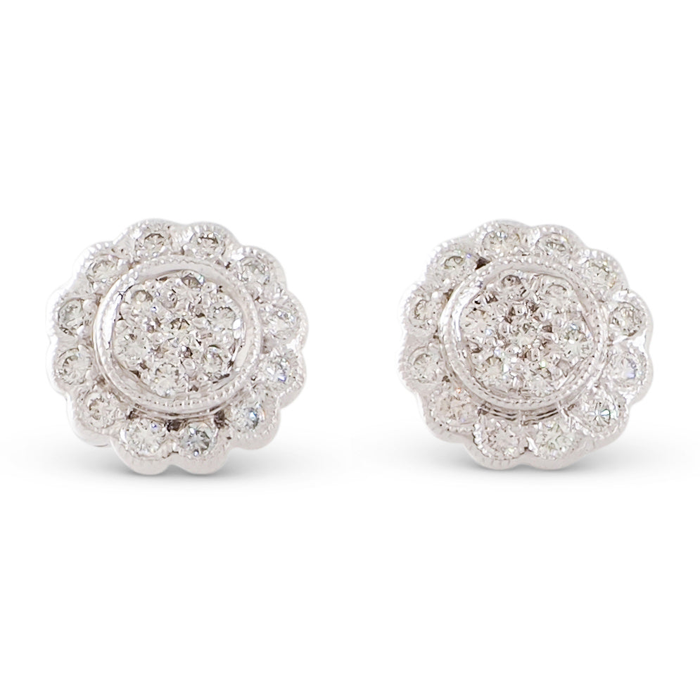 Diamond Cluster Earrings