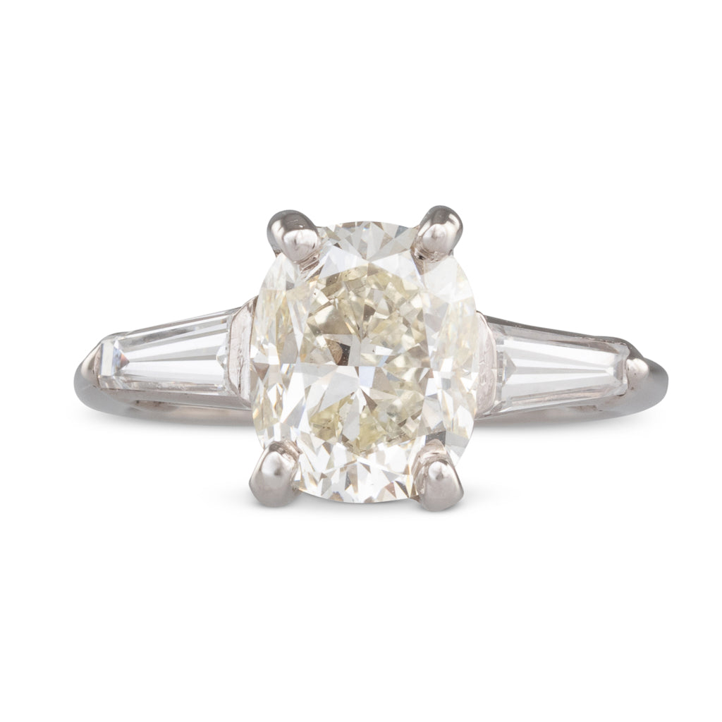 A 2.10ct Cushion Cut Diamond Ring