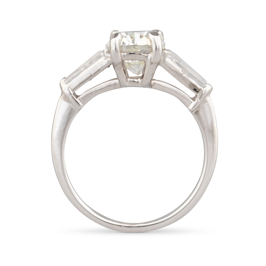 A 2.10ct Cushion Cut Diamond Ring