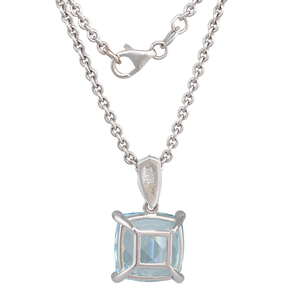 Aquamarine & Diamond Pendant