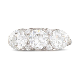 An Art Deco Three Diamond Ring