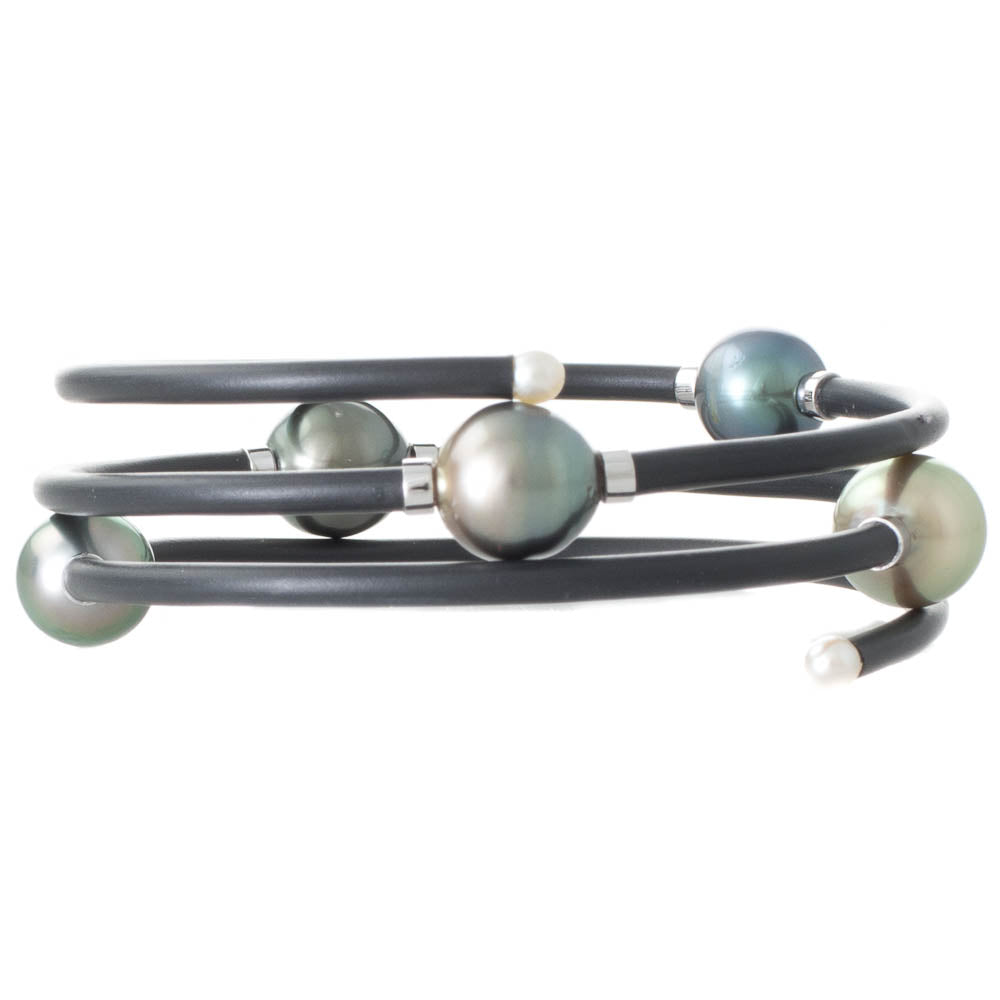 Neoprene & Tahitian Pearl Bangle