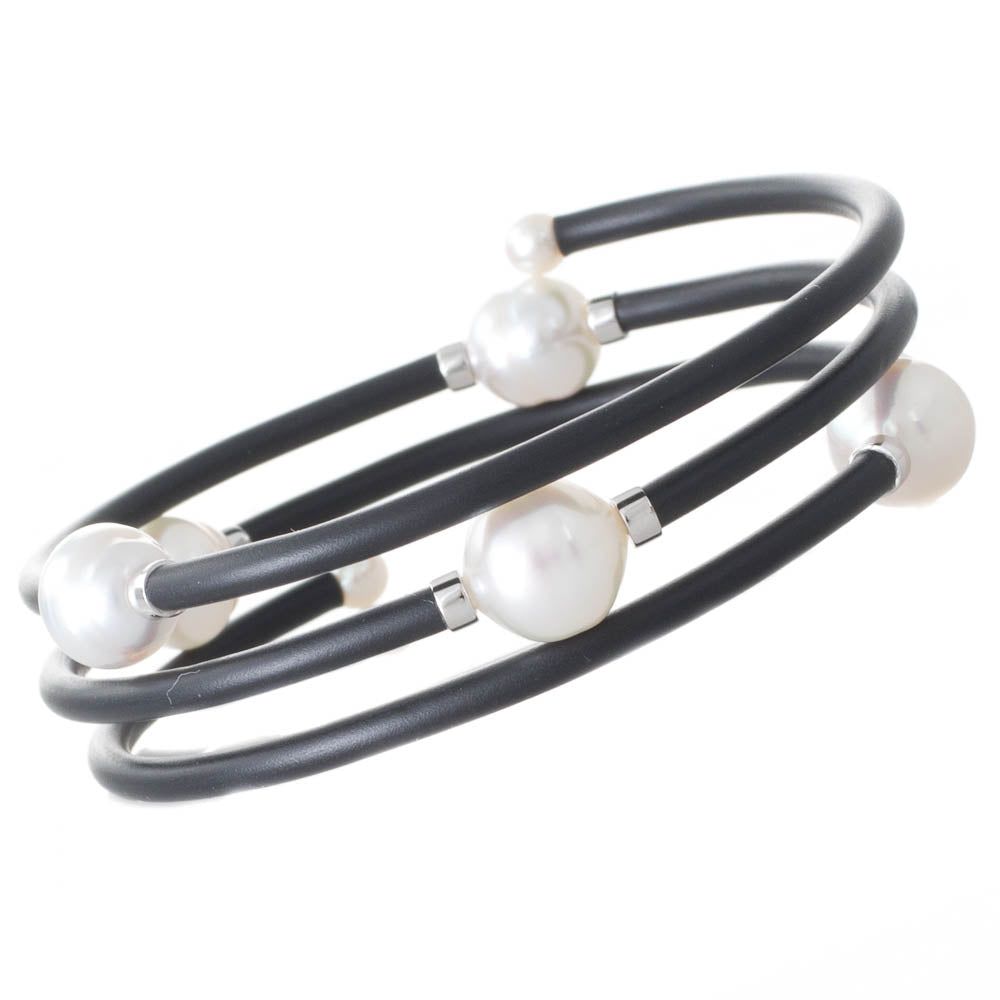 Scattered South Sea Coil Bangle