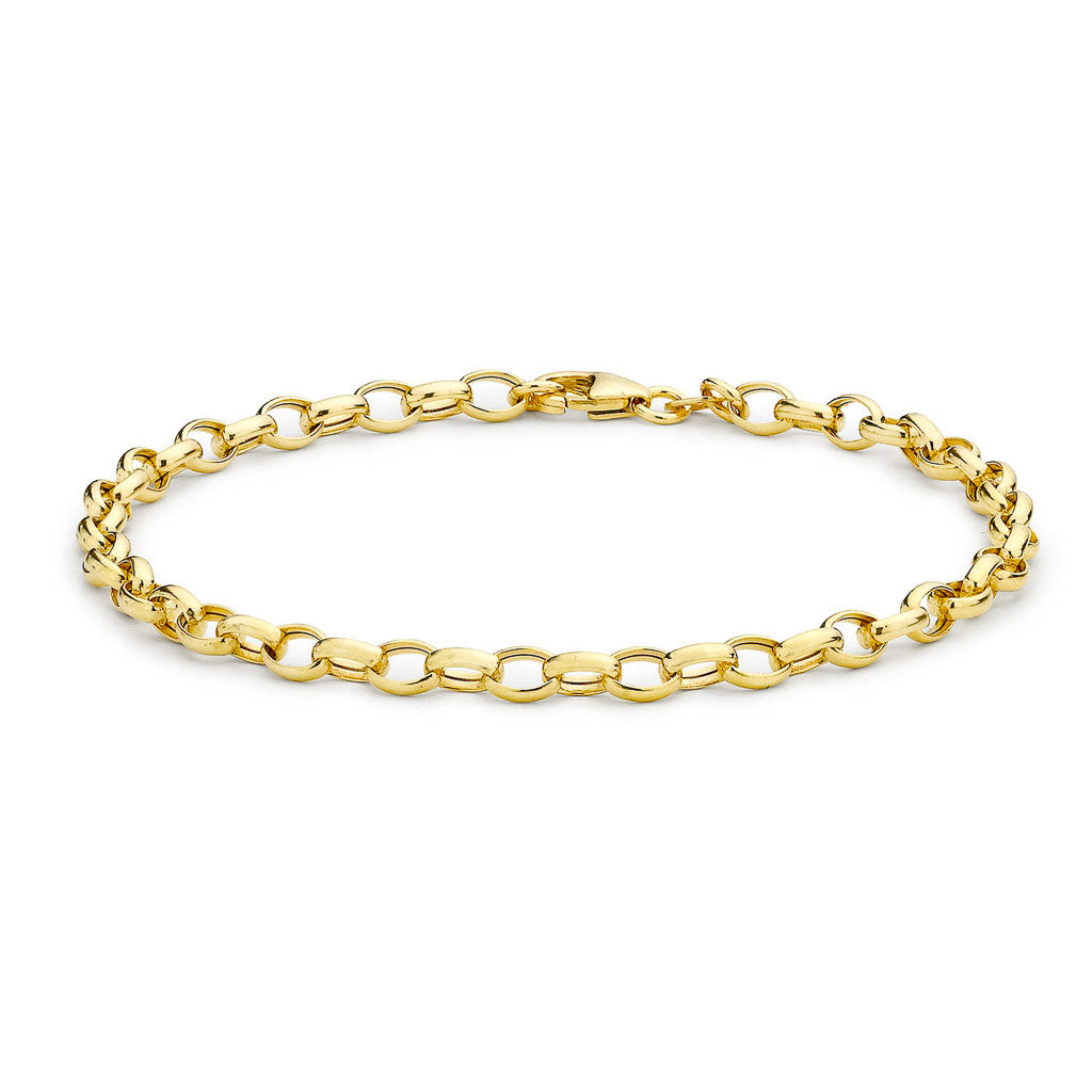 9ct Yellow Gold Belcher Bracelet