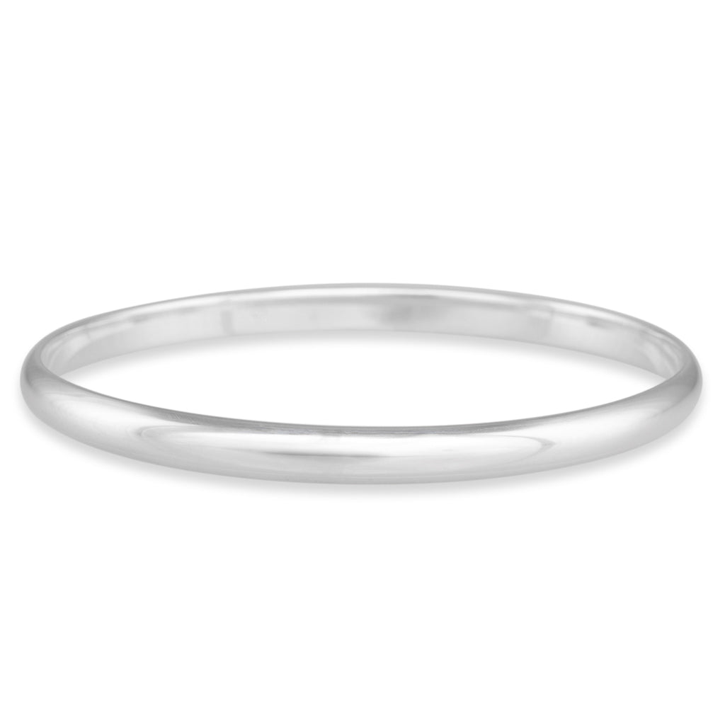 Oval Sterling Silver Bangle