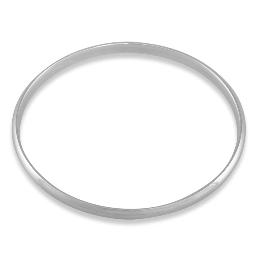 Oval Sterling Silver Bangle