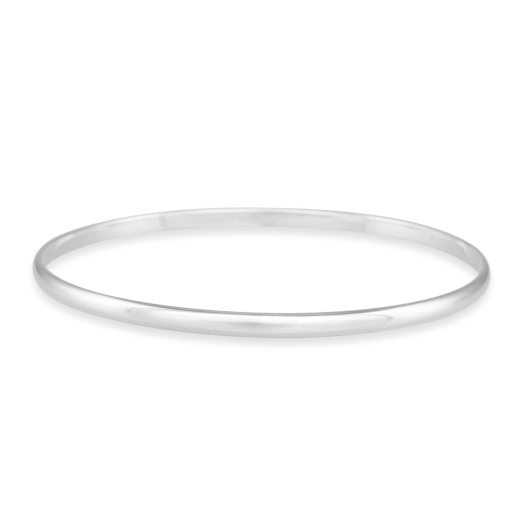 Round Sterling Silver Bangle