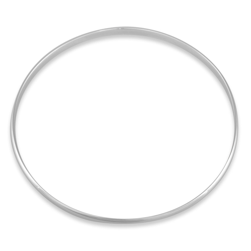 Round Sterling Silver Bangle
