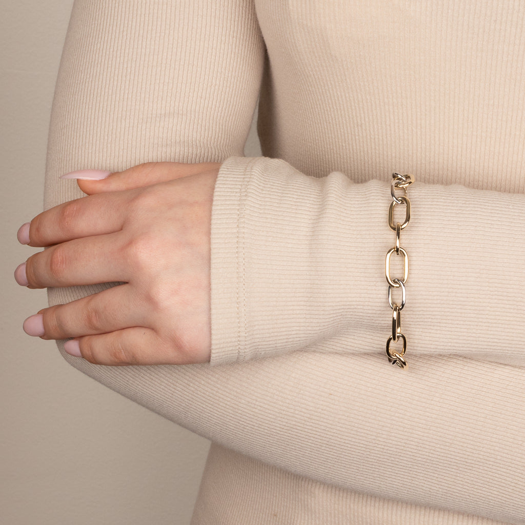 9ct Two Tone Gold Bracelet