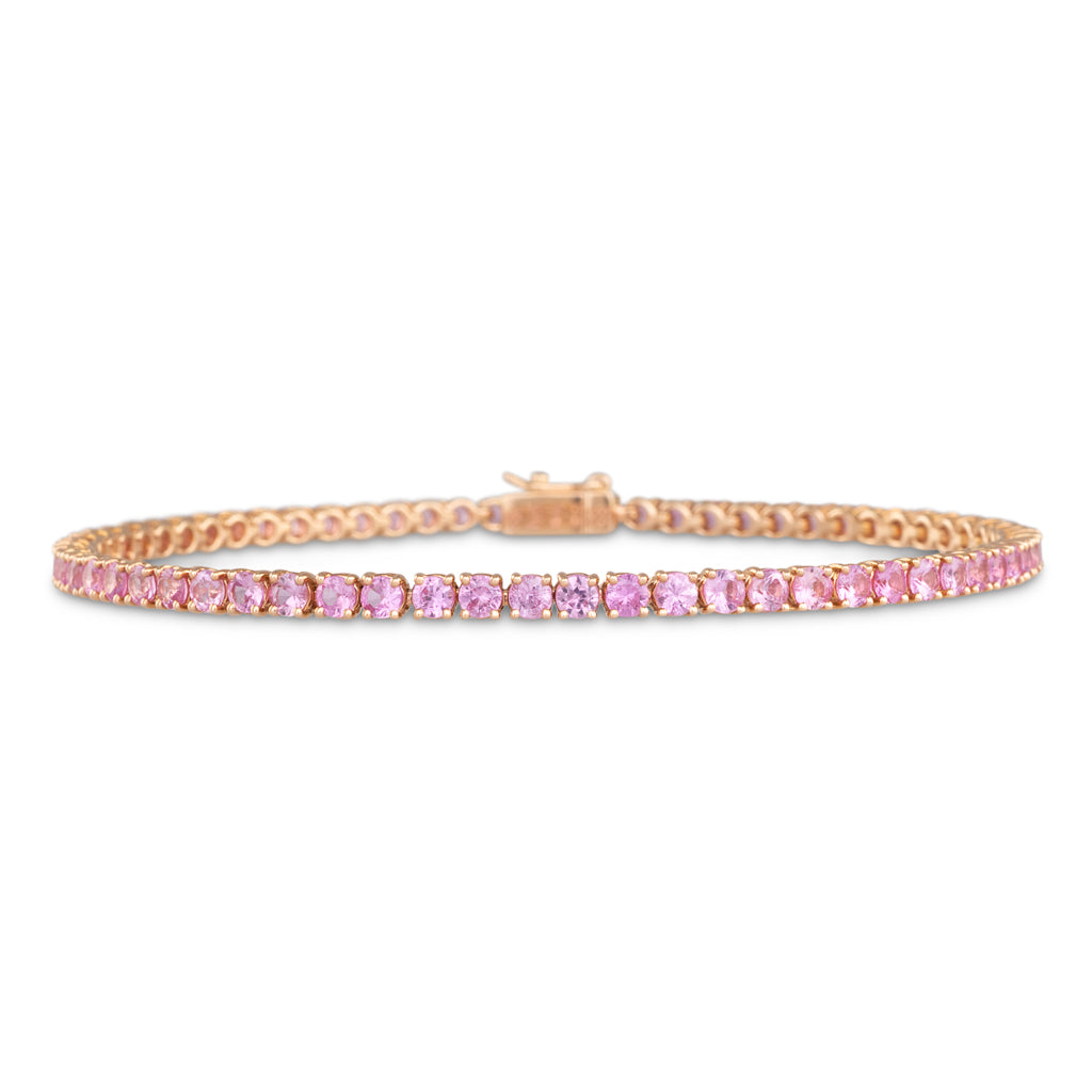 Pink Sapphire Tennis Bracelet