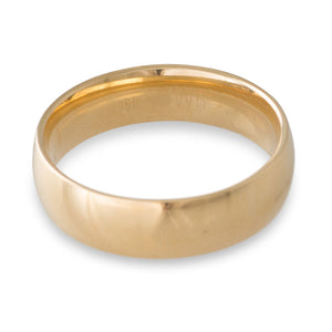 6mm Yellow Gold Wedding Ring
