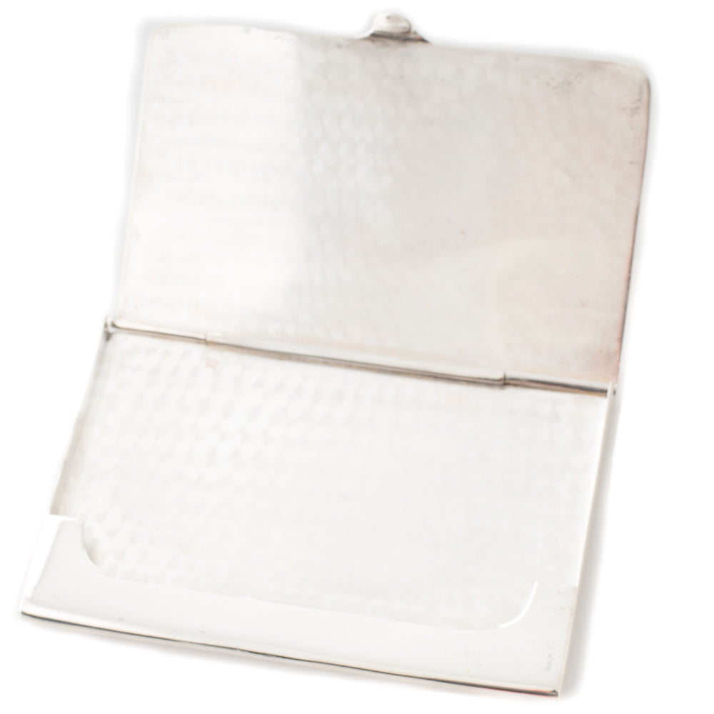 Silver Card Case with Gum Leaf