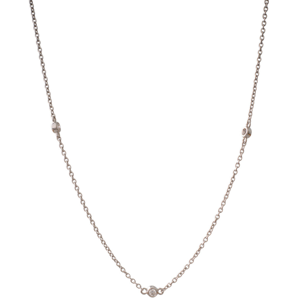 White Gold Diamond Chain 45cm