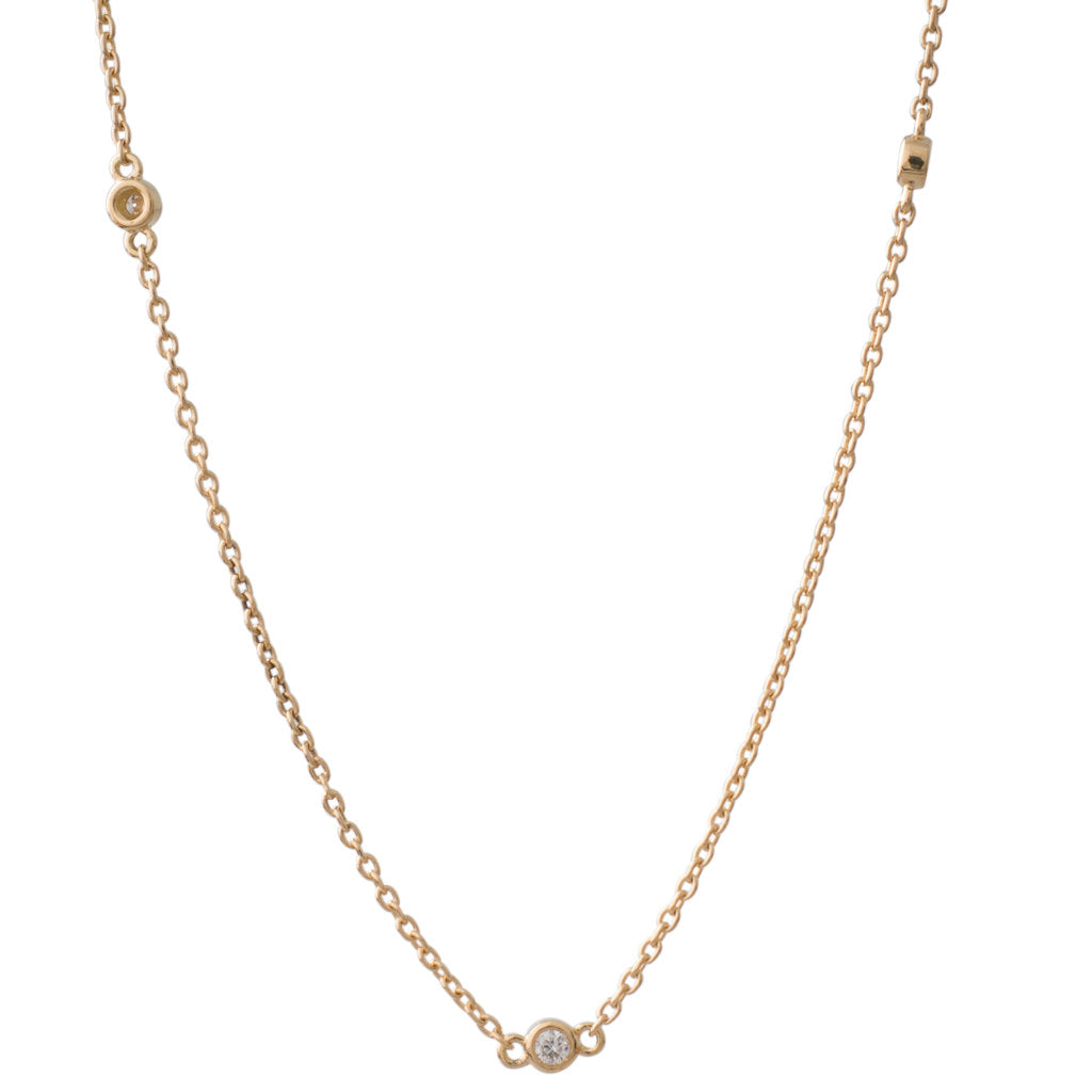 Yellow Gold Diamond Chain 50cm