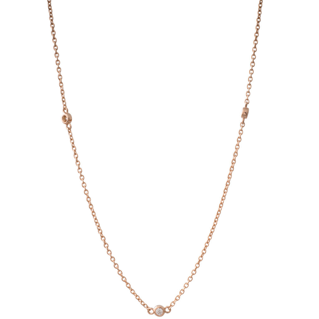 Rose Gold Diamond Chain 50cm