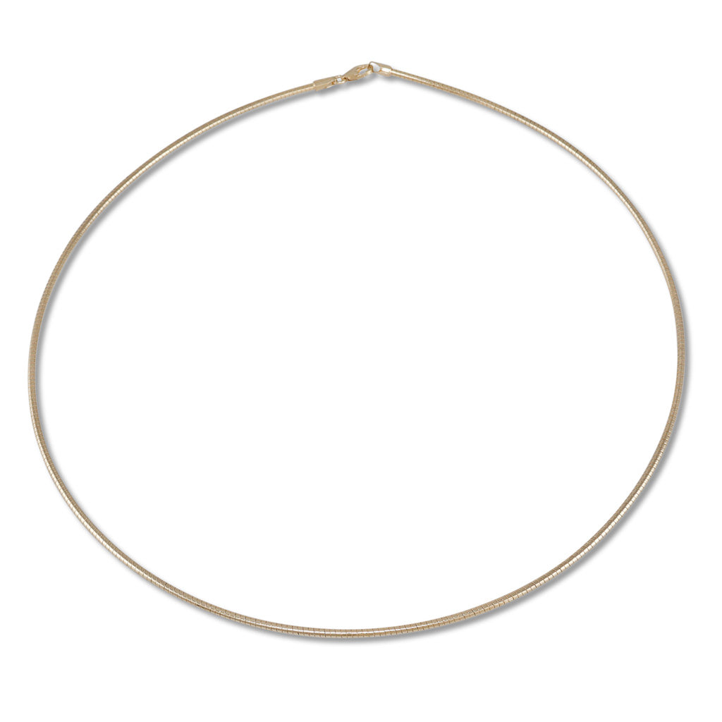 14ct YG Fully Round Omega Necklace