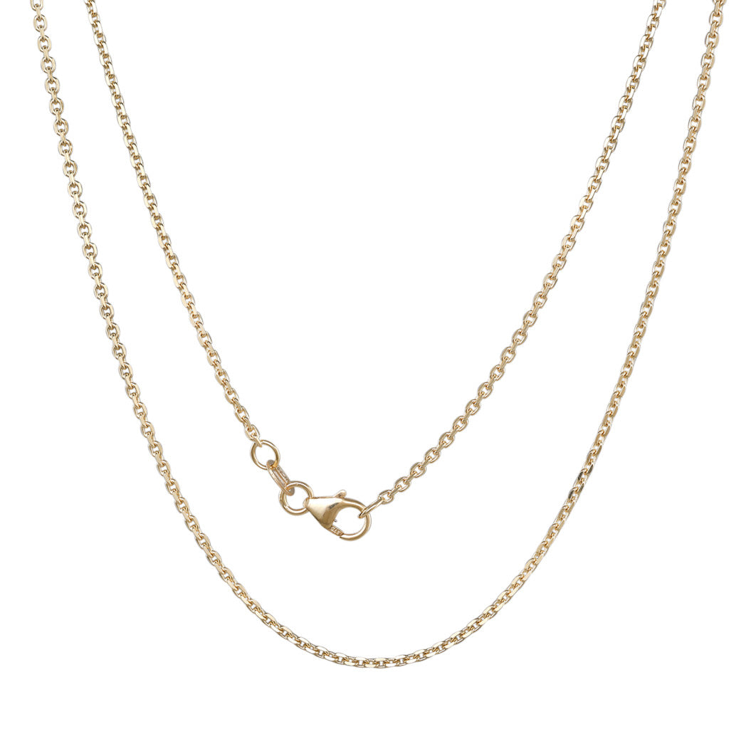 9ct Yellow Gold Oblong Trace Chain