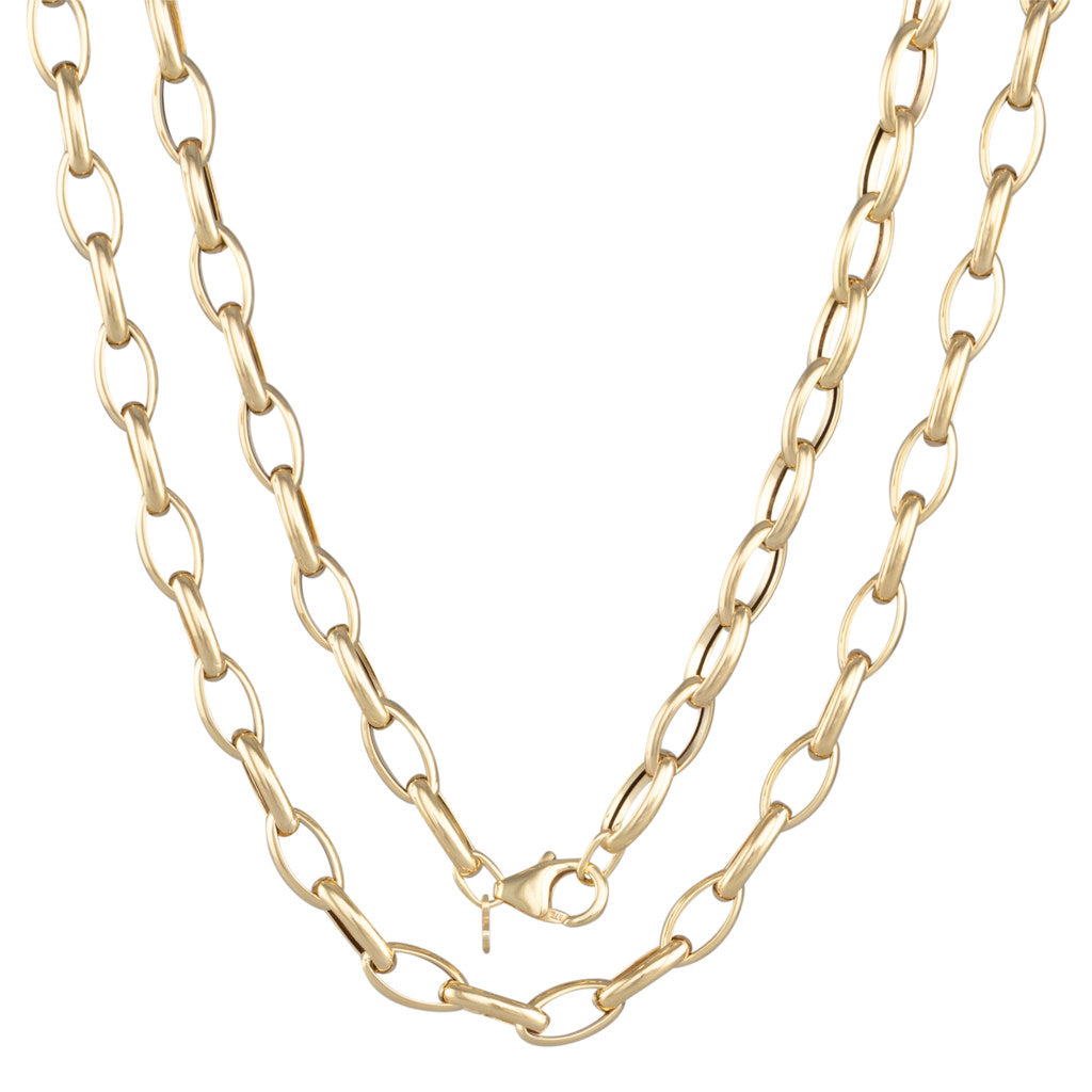 9ct Marquise Link Chain