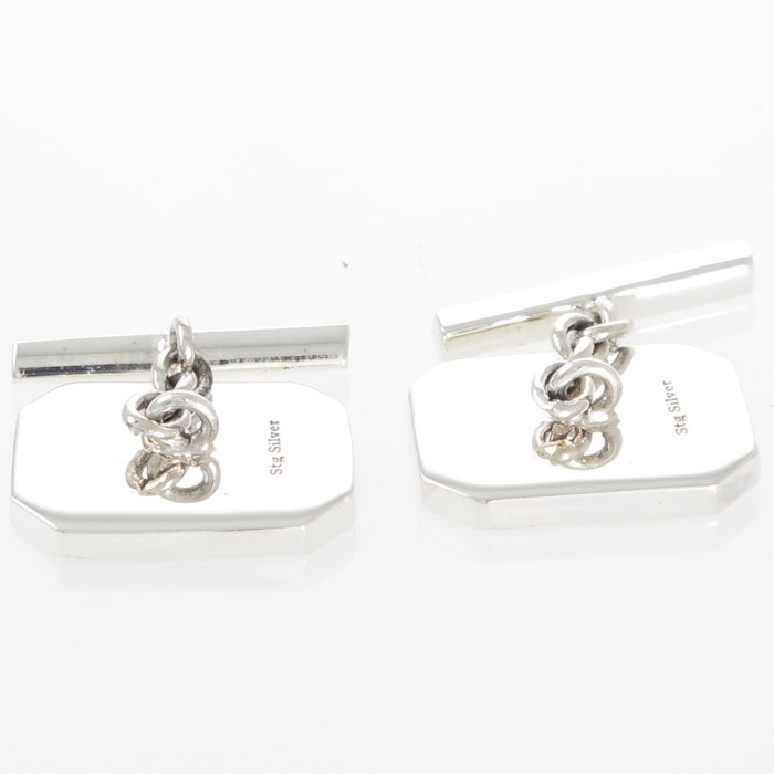 Octagonal Engraved Cufflinks