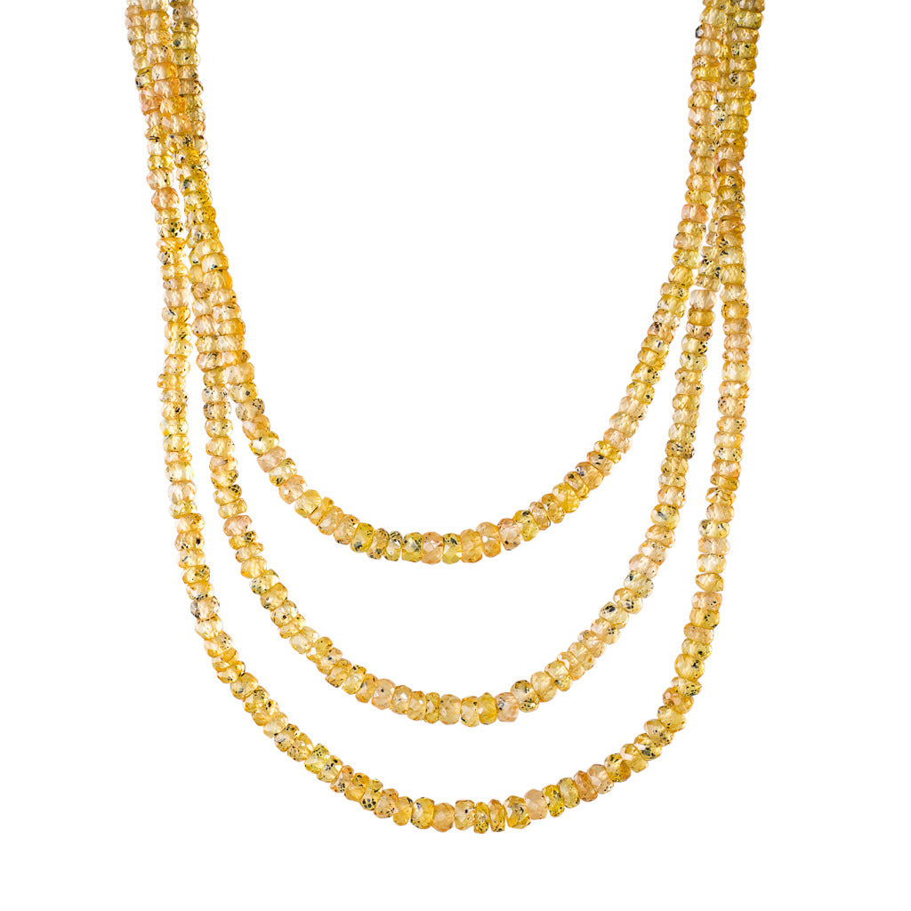 Triple Strand Yellow Sapphires