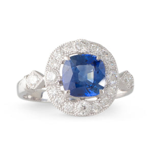 1.42ct Sapphire and Diamond Ring