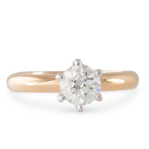 A Rose Gold Diamond Solitaire Ring