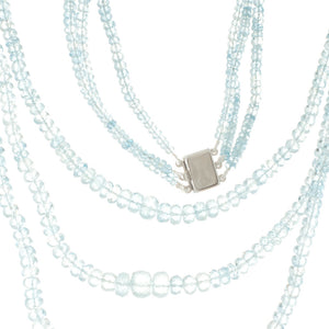 Triple Strand Aquamarine Necklace