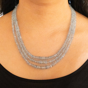 Triple Strand Aquamarine Necklace