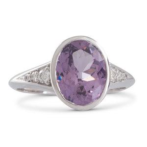 Purple Spinel & Diamond Ring