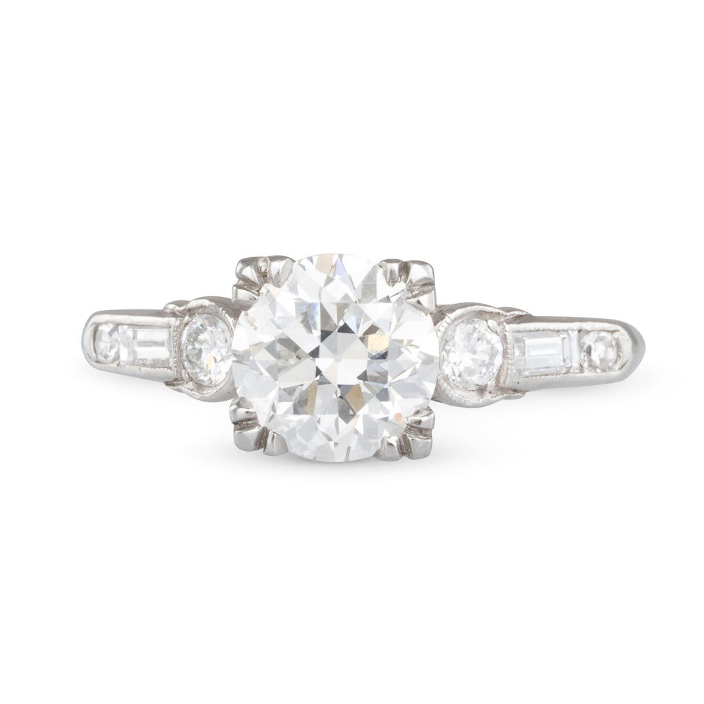 Art Deco 1.13ct Diamond Ring