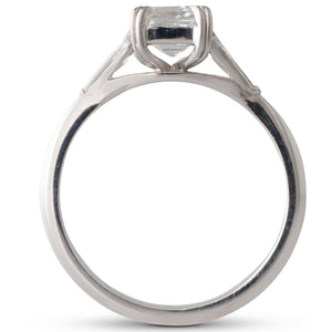 A 1.02ct Asscher Cut Diamond Ring