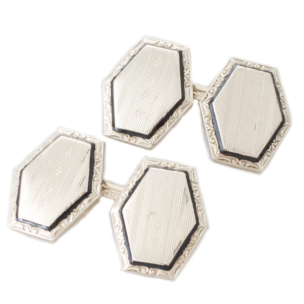 Antique Gold and Enamel Cuffinks