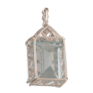 Aquamarine & Diamond Pendant