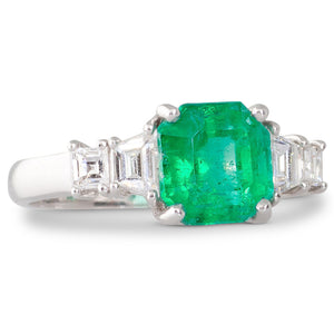 Emerald and Diamond Ring